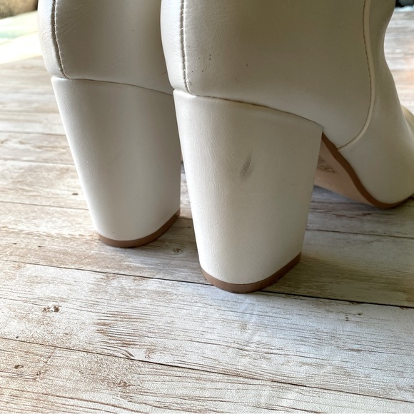 💜4/$40 White Block Mid High Heel Ankle Booties - Picture 9 of 16